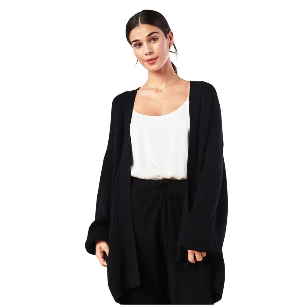 New Quince Women's M Organic Cotton Oversized Cardigan Preppy Boho Outerwear Y2K